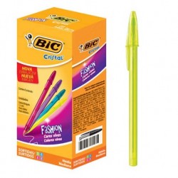 STYLO BILLE BIC FASHION VERT CITRON