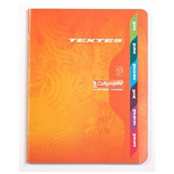 Cahier de texte Calligraphe piqûre 17 X 22 120 pages Seyès grands carreaux 70 g
