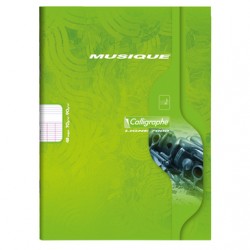 Cahier de Musique Calligraphe 48 pages - 17*22 - 70g - Piqué - Grands Carreaux